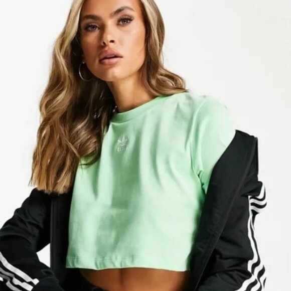 adidas Tops - Adidas Mint Green Cropped Top